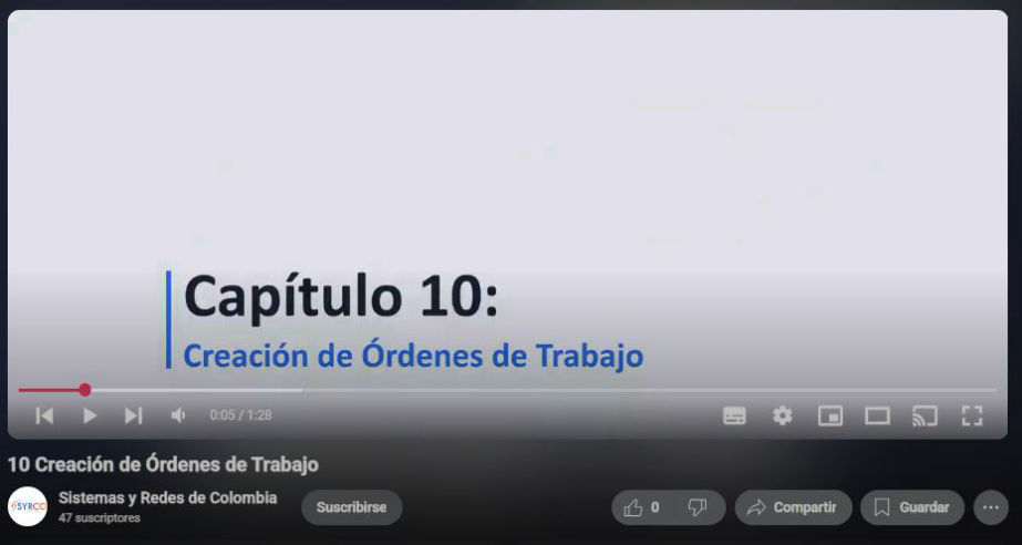 Creación de Órdenes de Trabajo