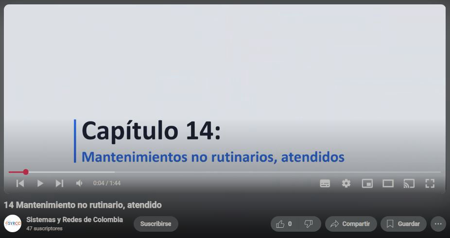 Mantenimiento no rutinario, atendido