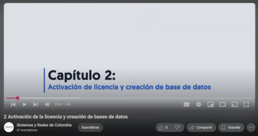 Activación de la licencia y creación de bases de datos