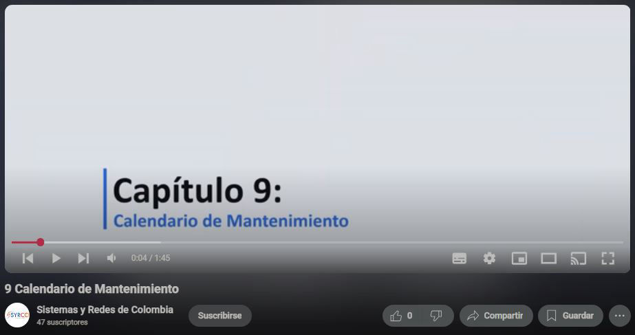 Calendario de Mantenimiento